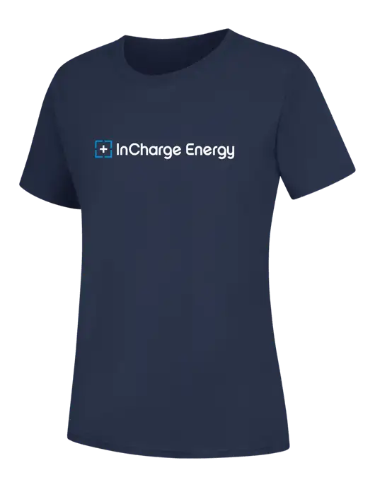 Womens Navy Core Blend Tee w/InCharge Logo