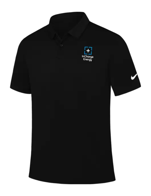 Nike Black Dry Essential Solid Polo w/InCharge Logo