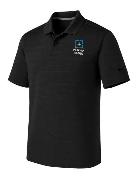 Nike Black Dri-FIT Vapor Jacquard Polo w/InCharge Logo