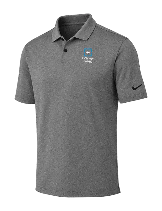 Nike Dark Grey Heather Dri-FIT Vapor Polo w/InCharge Logo