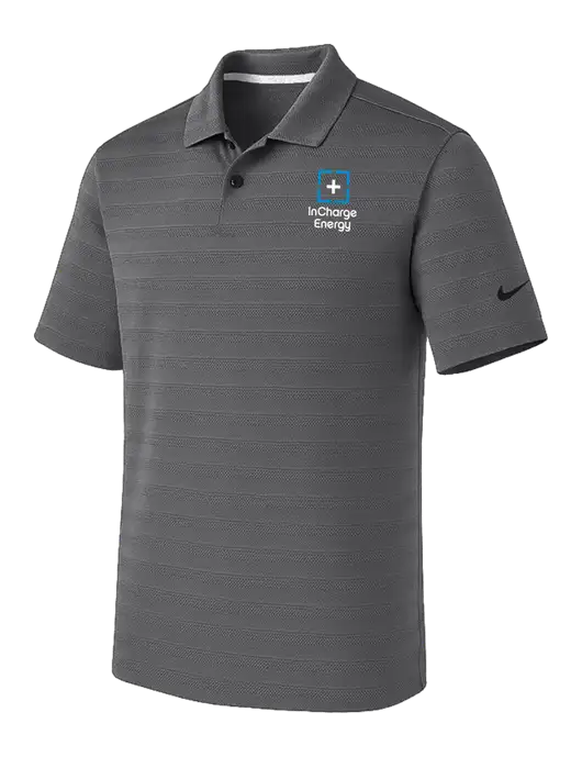 Nike Dark Medium Grey Dri-FIT Vapor Jacquard Polo w/InCharge Logo