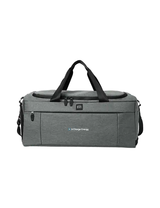 TravisMathew Dark Grey Heather Duration Duffel w/InCharge Logo