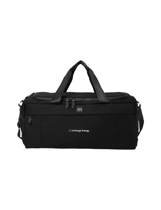 TravisMathew Black Duration Duffel w/InCharge Logo