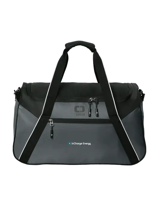 OGIO Dark Medium Grey/Black Inception Duffel w/InCharge Logo