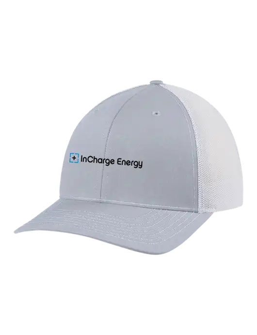 Richardson Adjustable Snapback Original 112 Trucker Cap Light Grey Heather Grey w/White Mesh w/InCharge Logo