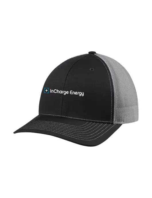 Richardson Adjustable Snapback Original 112 Trucker Cap Black w/Charcoal Mesh w/InCharge Logo