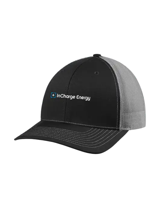 Richardson Adjustable Snapback Original 112 Trucker Cap Black w/Charcoal Mesh w/InCharge Logo