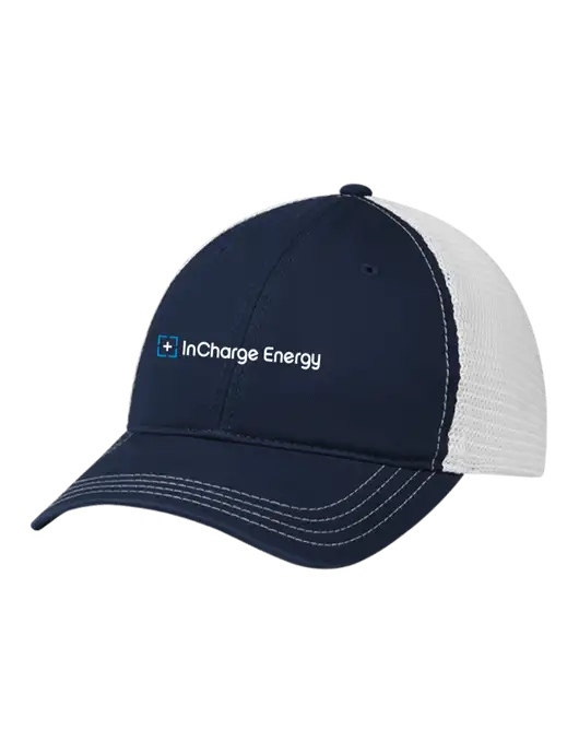Richardson 111 Garment Washed Trucker Cap Navy w/White Mesh w/InCharge Logo