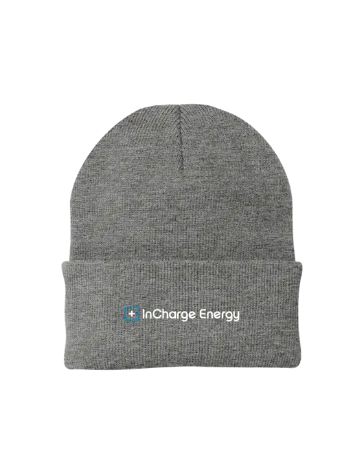 Medium Grey Heather Knit Cap w/InCharge Logo