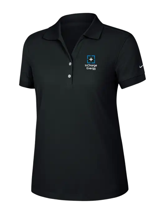 Nike Womens Dri-FIT Classic Black Polo w/InCharge Logo