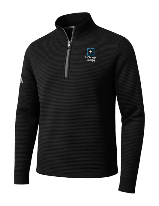 Adidas Black Spacer Quarter-Zip Pullover w/InCharge Logo
