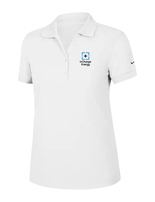 Nike Womens Dri-FIT Classic White Polo w/InCharge Logo