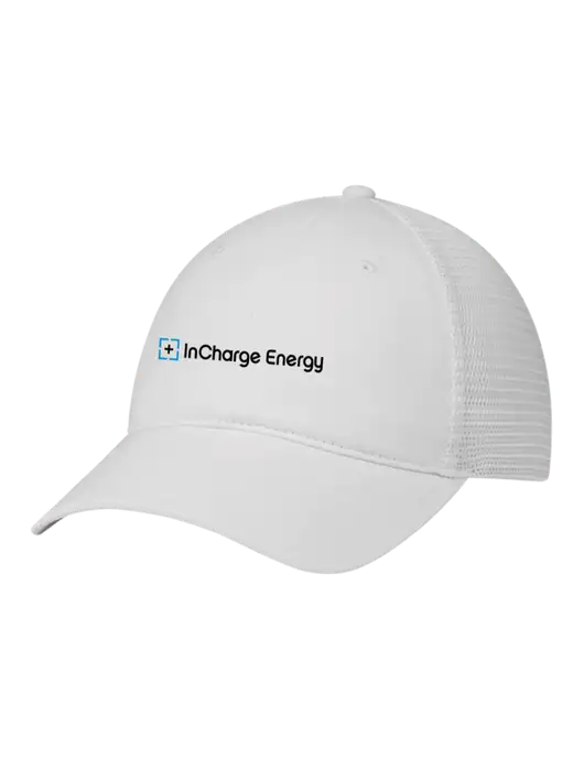 Richardson 111 Garment Washed Trucker Cap White w/White Mesh w/InCharge Logo