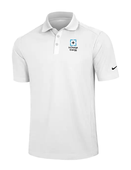 Nike White Dri-FIT Classic Polo w/InCharge Logo