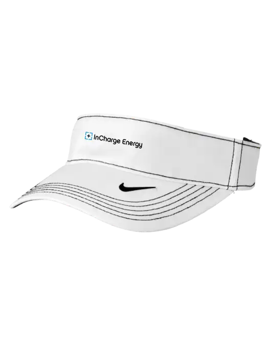 Nike White Dri-FIT Ace Visor w/InCharge Logo