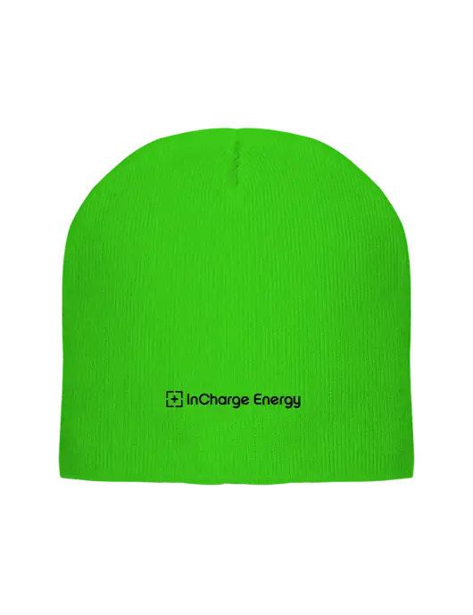 Safety Green Element Knit Beanie w/InCharge Logo