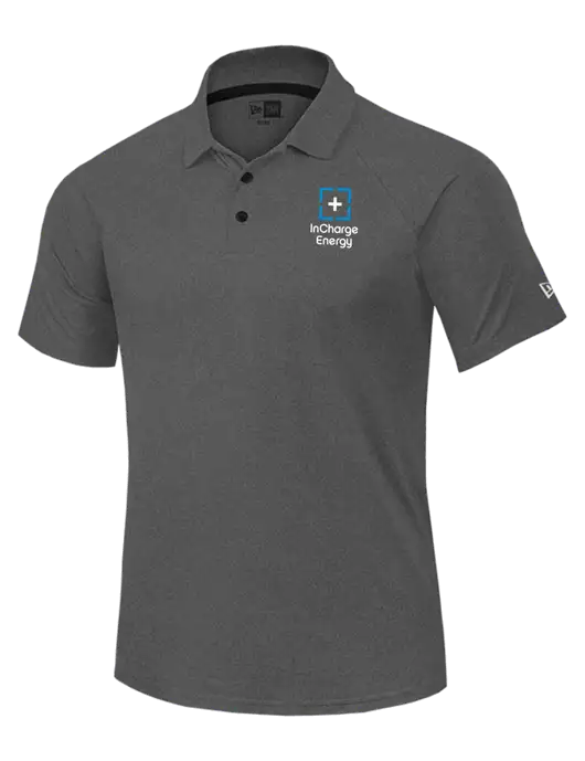 New Era Dark Grey Heather Power Polo w/InCharge Logo