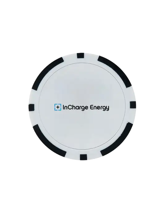 Black Poker Chip Ball Marker w/InCharge Logo