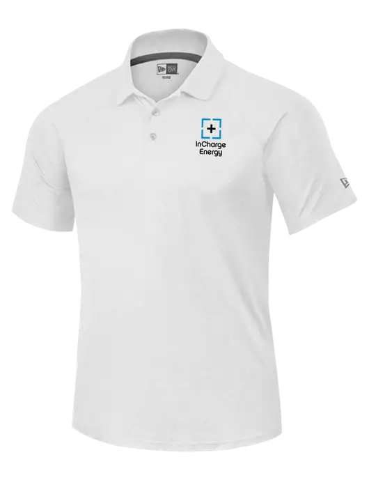 New Era Power White Polo w/InCharge Logo