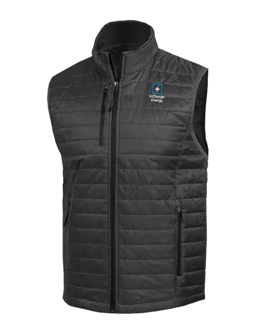 Packable Dark Grey Puffy Vest w/InCharge Logo