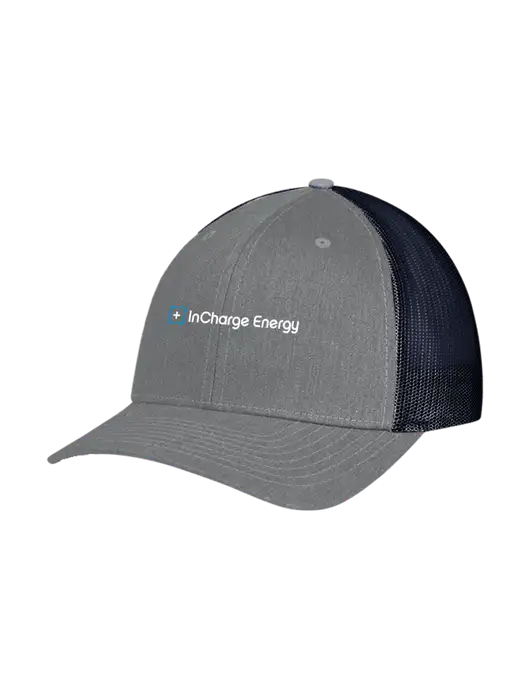 Richardson Adjustable Snapback Original 112 Trucker Cap Heather Grey w/Navy Mesh w/InCharge Logo