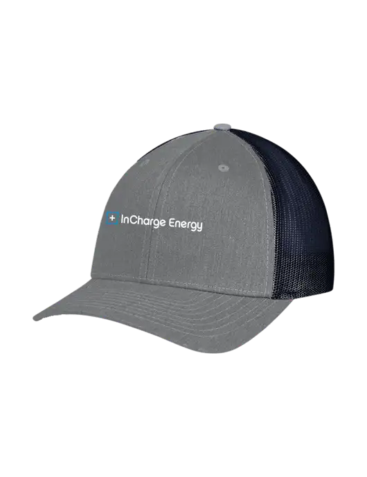 Richardson Adjustable Snapback Original 112 Trucker Cap Heather Grey w/Navy Mesh w/InCharge Logo