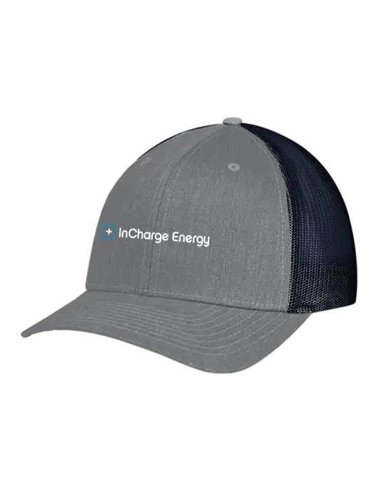 Richardson Adjustable Snapback Original 112 Trucker Cap Heather Grey w/Navy Mesh w/InCharge Logo