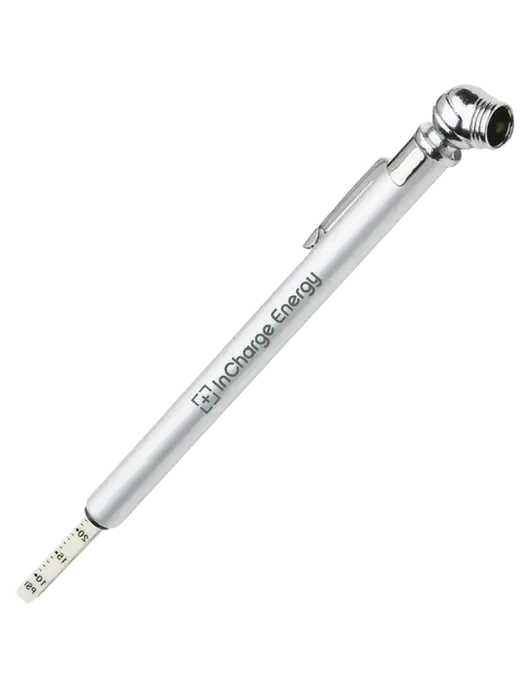 Quick View Silver Tire Gauge w/InCharge Logo
