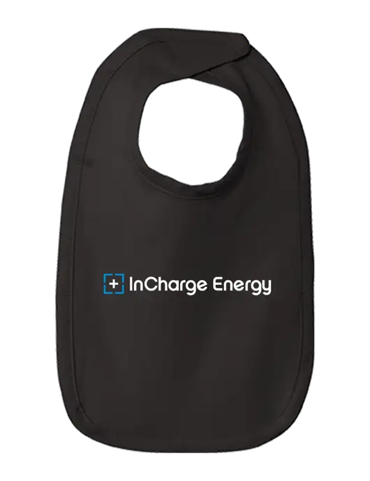 Rabbit Skins Black Infant Premium Jersey Bib w/InCharge Logo