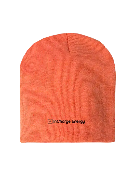 Orange Heather Element Knit Beanie w/InCharge Logo