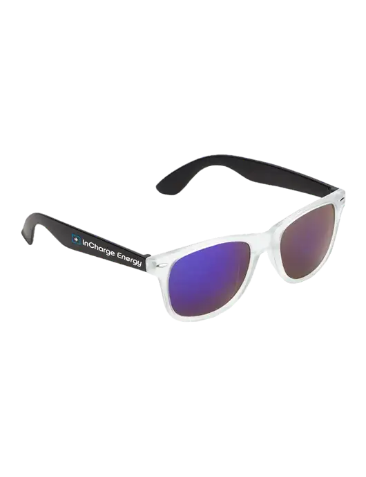 Key West Black Mirrored Sunglasses w/InCharge Logo
