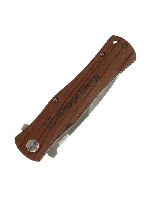 Wood Handle Knife w/InCharge Logo
