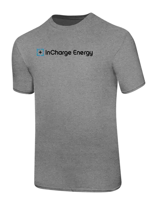 Ring Spun Light Heather Grey 4.5 oz T-Shirt w/InCharge Logo