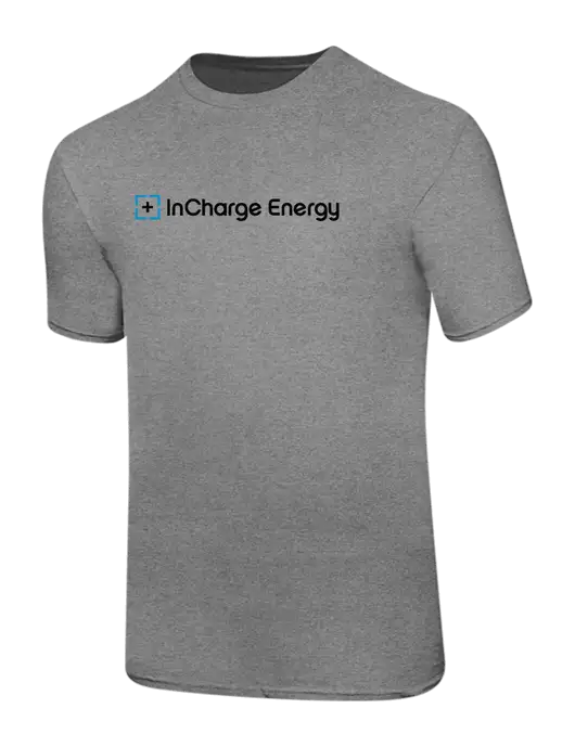 Ring Spun Light Heather Grey 4.5 oz T-Shirt w/InCharge Logo
