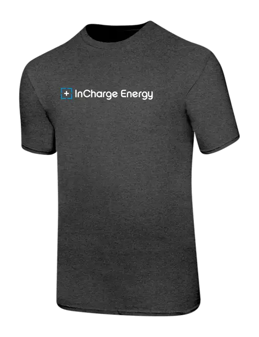 Ring Spun Dark Heather Grey 4.5 oz T-Shirt w/InCharge Logo