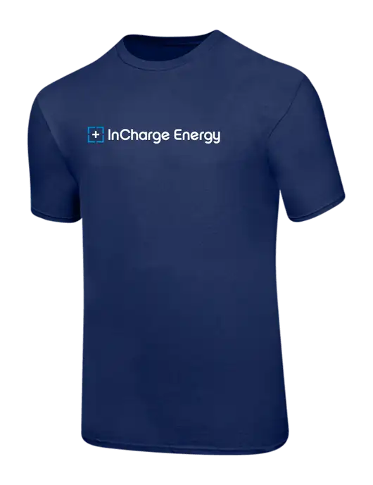 Ring Spun Navy 4.5 oz T-Shirt w/InCharge Logo