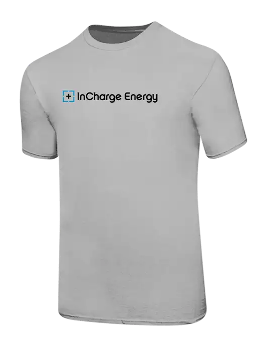 Ring Spun Silver 4.5 oz T-Shirt w/InCharge Logo
