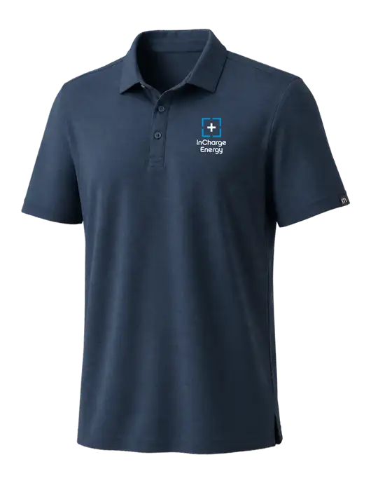 TravisMathew Navy Coto Performance Polo w/InCharge Logo