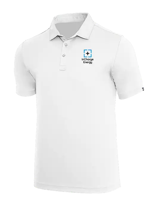 TravisMathew White Coto Performance Polo w/InCharge Logo