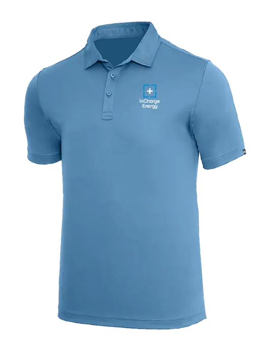 TravisMathew Dark Carolina Blue Coto Performance Polo w/InCharge Logo