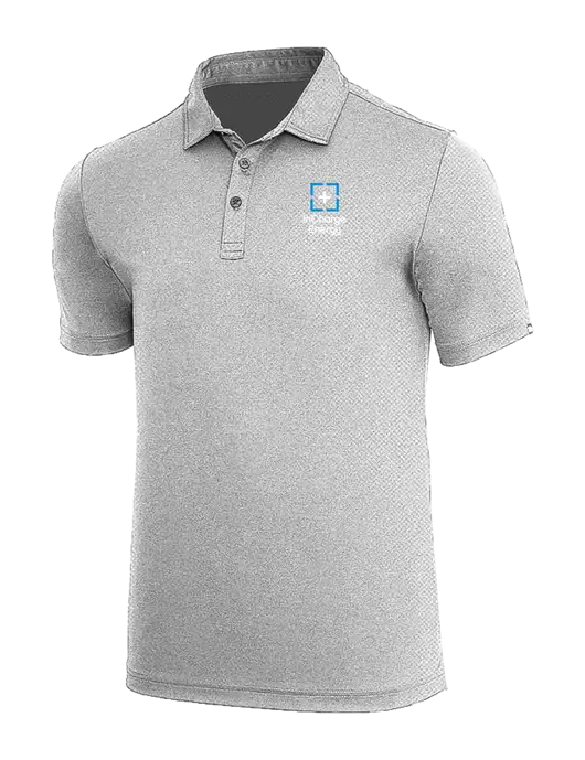 TravisMathew Medium Grey Heather Coto Performance Polo w/InCharge Logo