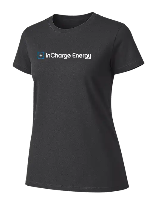 Womens Ring Spun Charcoal 4.5 oz T-Shirt w/InCharge Logo