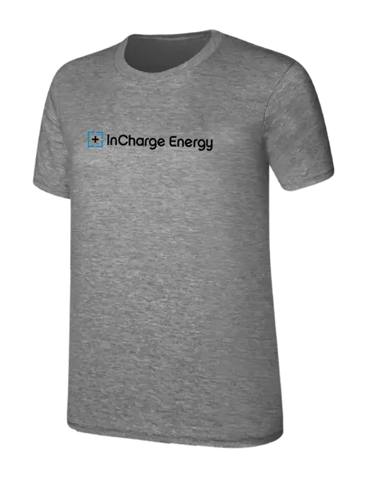 Womens Ring Spun Light Grey Heather 4.5 oz T-Shirt w/InCharge Logo
