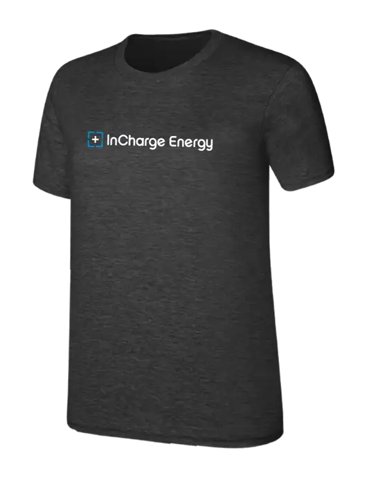 Womens Ring Spun Dark Heather Grey 4.5 oz T-Shirt w/InCharge Logo