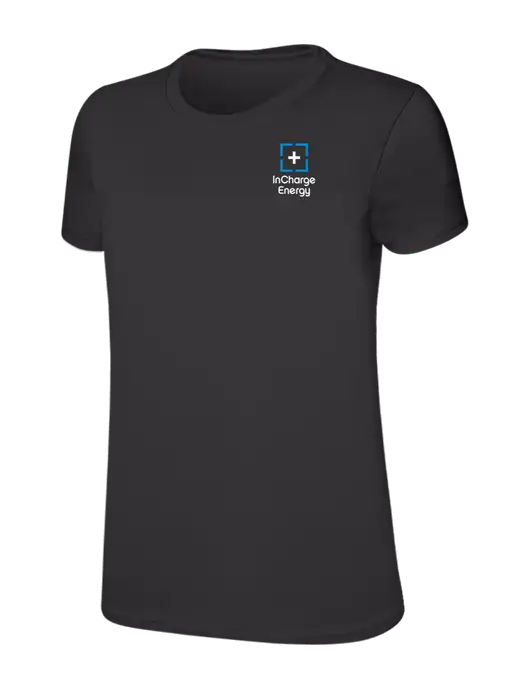 Womens Ring Spun Charcoal 4.5 oz T-Shirt w/InCharge Logo