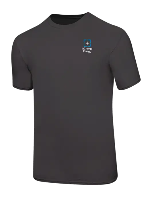 Ring Spun Charcoal 4.5 oz T-Shirt w/InCharge Logo