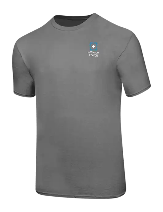 Ring Spun Medium Grey 4.5 oz T-Shirt w/InCharge Logo