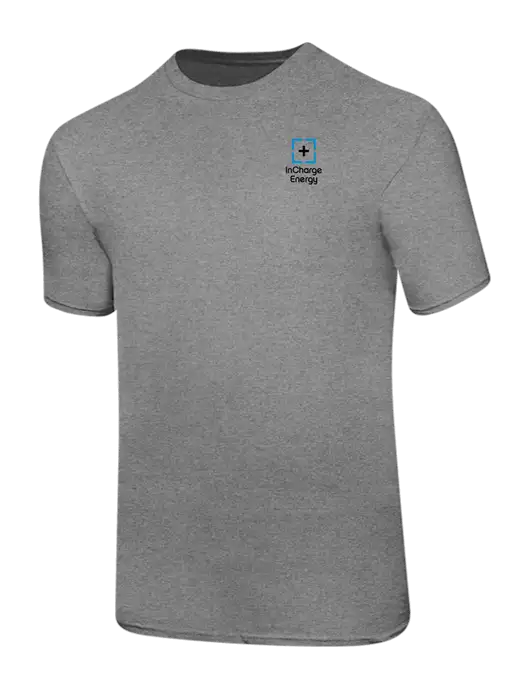 Ring Spun Light Heather Grey 4.5 oz T-Shirt w/InCharge Logo