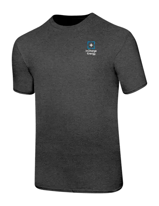 Ring Spun Dark Heather Grey 4.5 oz T-Shirt w/InCharge Logo