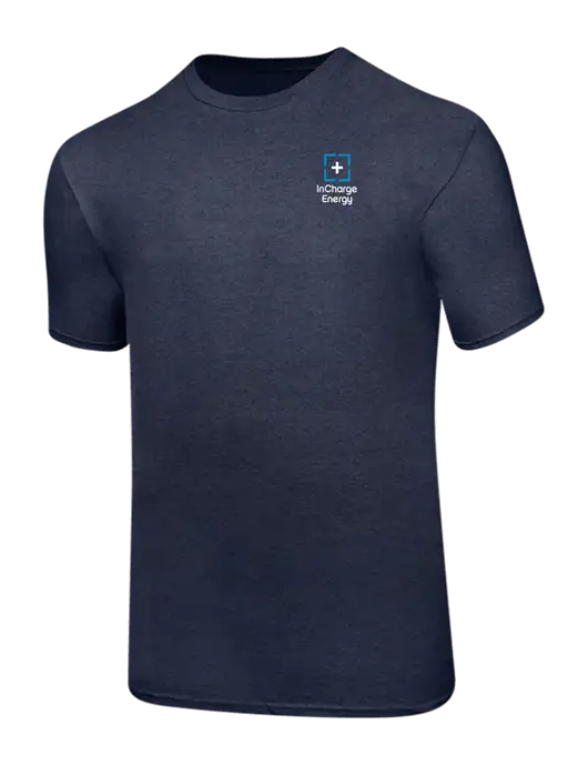 Ring Spun Heather Navy 4.5 oz T-Shirt w/InCharge Logo